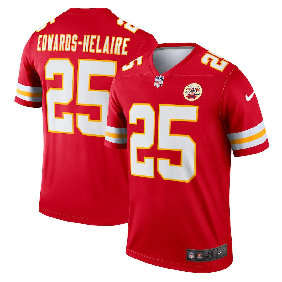 Men Kansas City Chiefs #25 Clyde Edwards-Helaire Nike Red Legend NFL Jersey